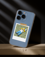 Lazy Rich Vibes iPhone Cover – Cartoon Style Homer on Money Bed | ShineCover
